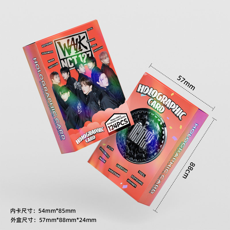 124pcs KPOP Holographic Cards