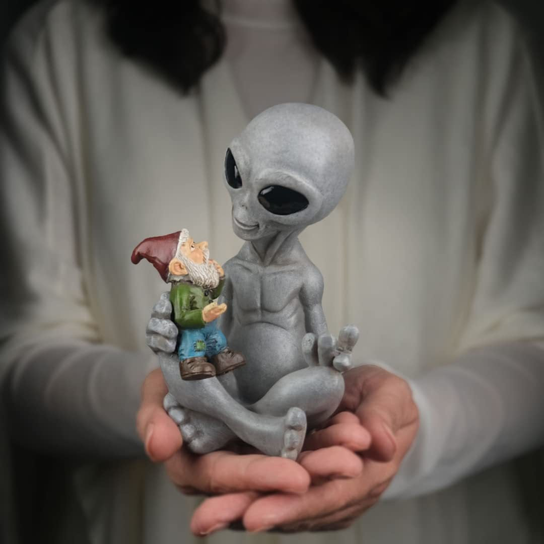 Alien Embrace Dwarf Garden Elf Ornament