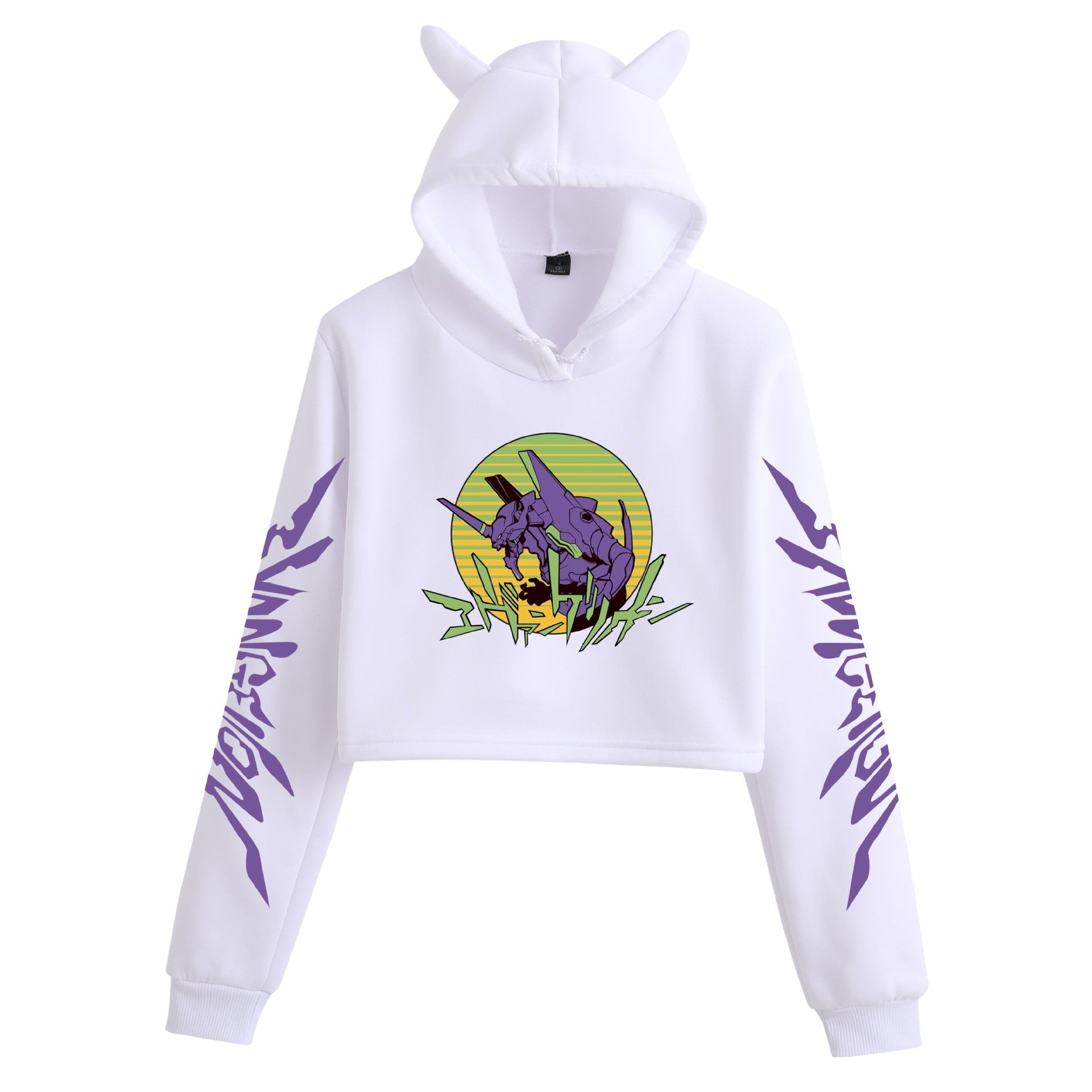 Women's Eva Sexy Cat Ears Crop Hoodie