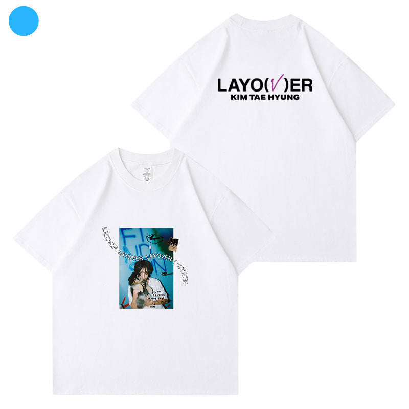 Trendy Kpop Layover Short-sleeved Loose T-shirt