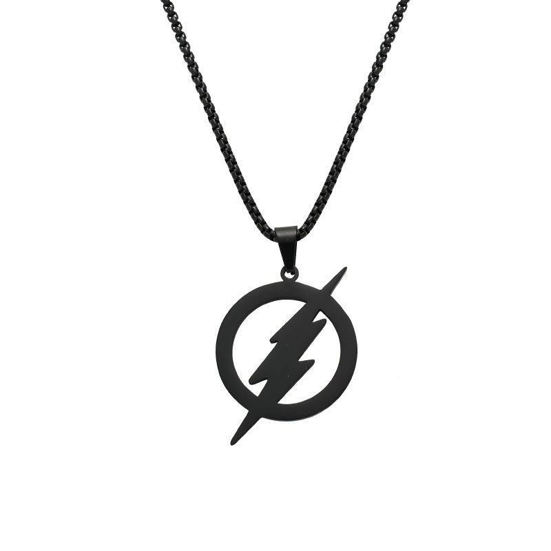 Cool Titanium Steel Comic Hero Logo Necklace