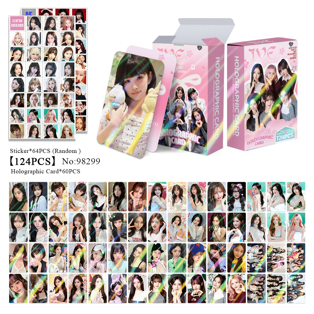 124PCS IVE LUCID DREAM Holographic Photocard Sticker