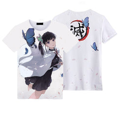 Unisex Anime Shinobu Digital Print Loose T-Shirt