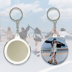 KPOP Album "MY EYES OPEN VVIDE" Badge Mirror Keychain