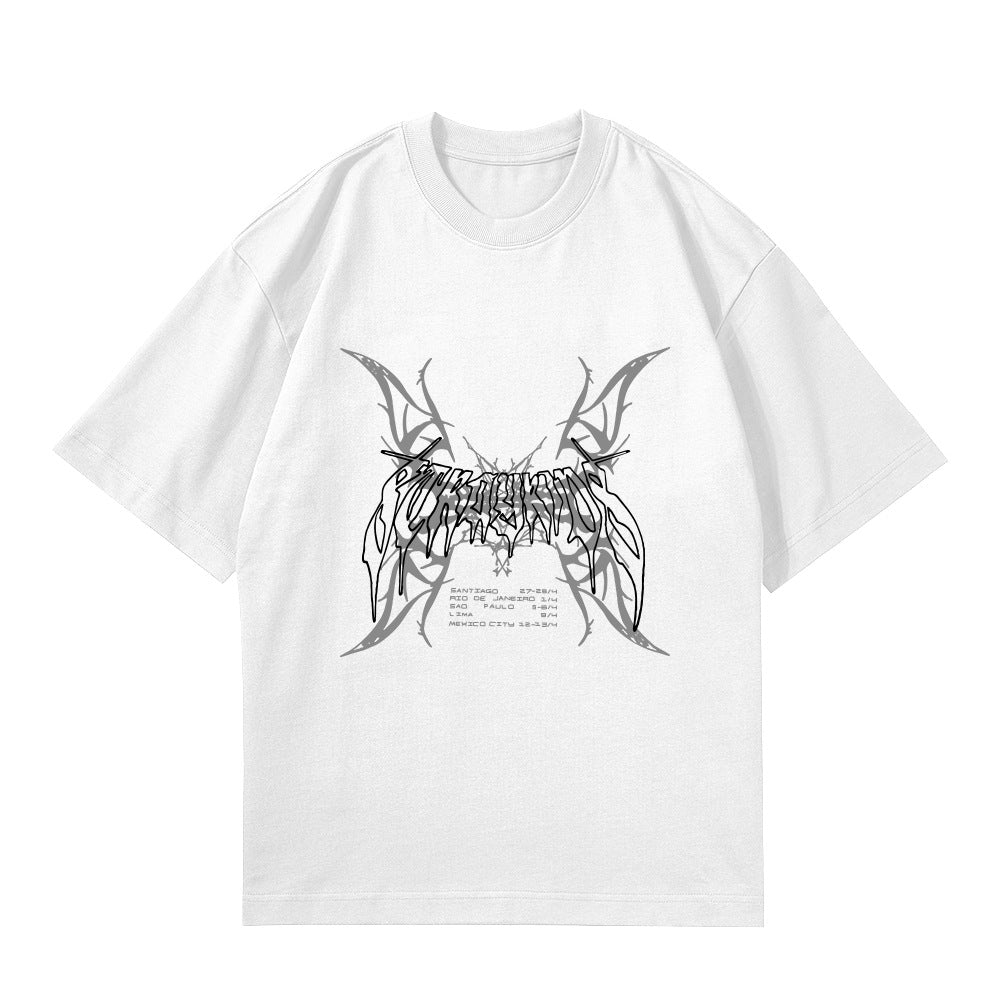 Unisex Kpop Short-sleeved Crew Neck Top