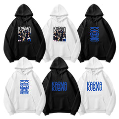 KPOP Album Karma Graphic Print Pocket Hoodie