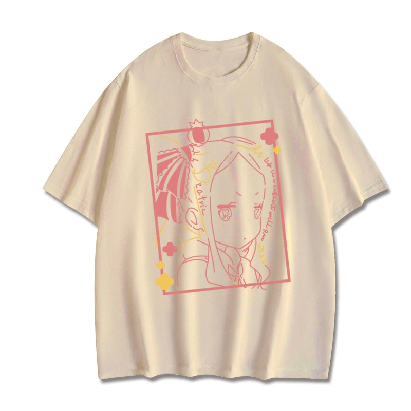 Rem Anime Loose Cotton Short Sleeve T-shirt