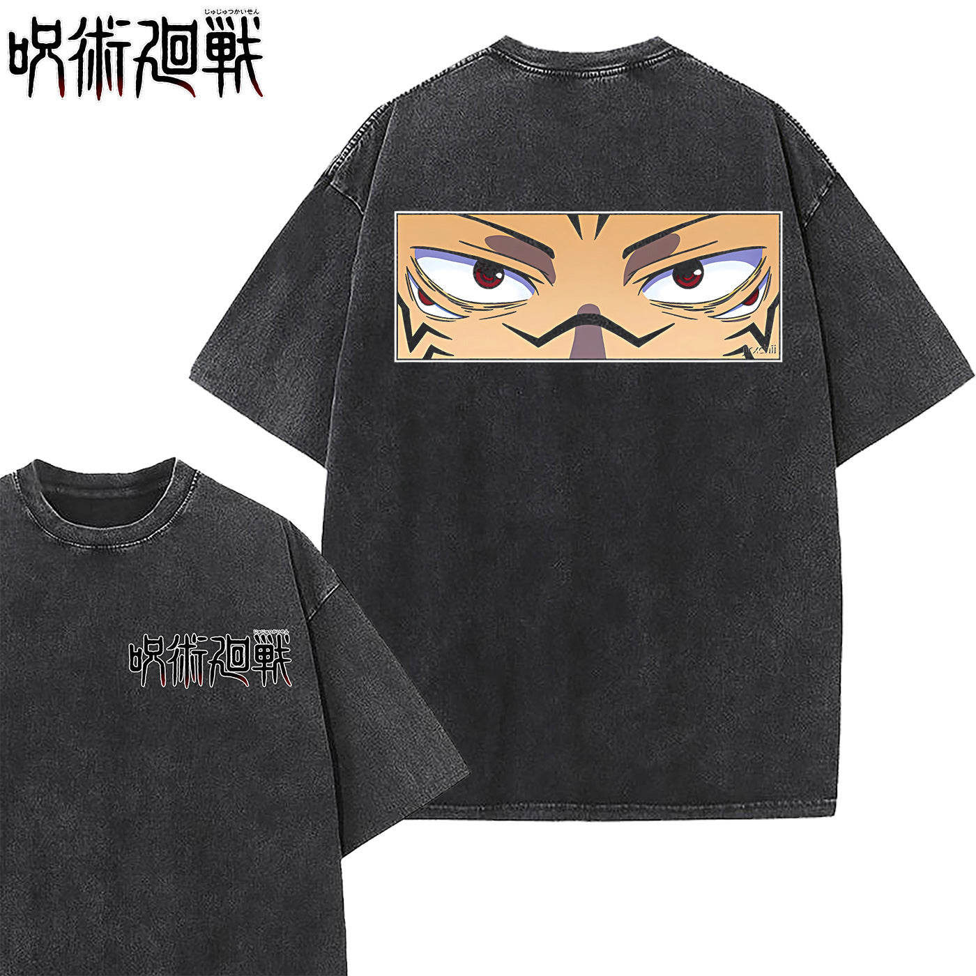 Retro Anime Washed Loose Cotton T-Shirt