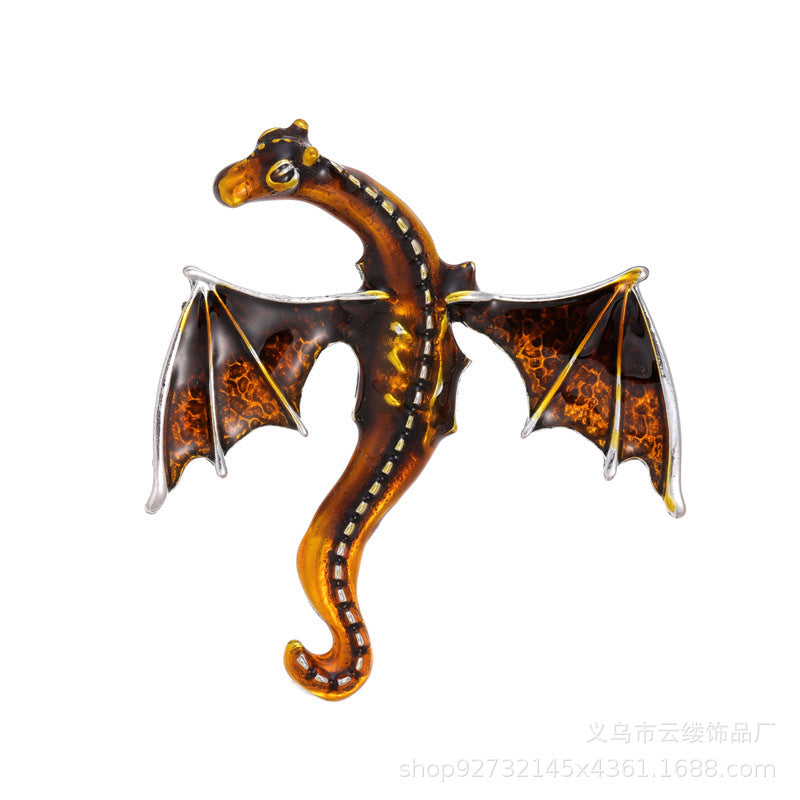 Retro Cartoon Dragon Shape Brooch