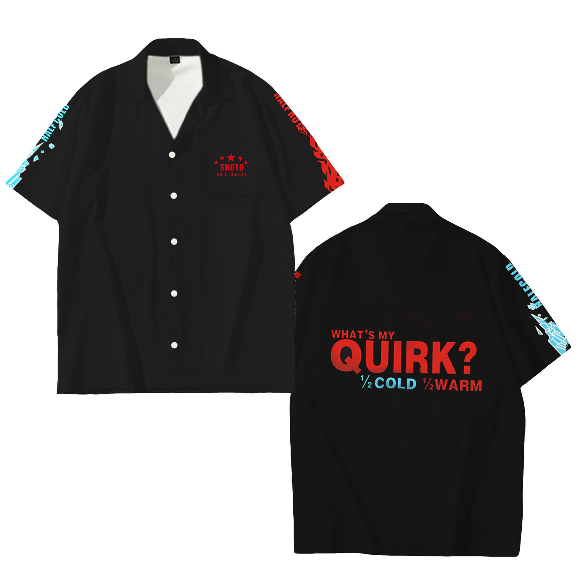 Men's Anime Digital Print COS Collar Shirt