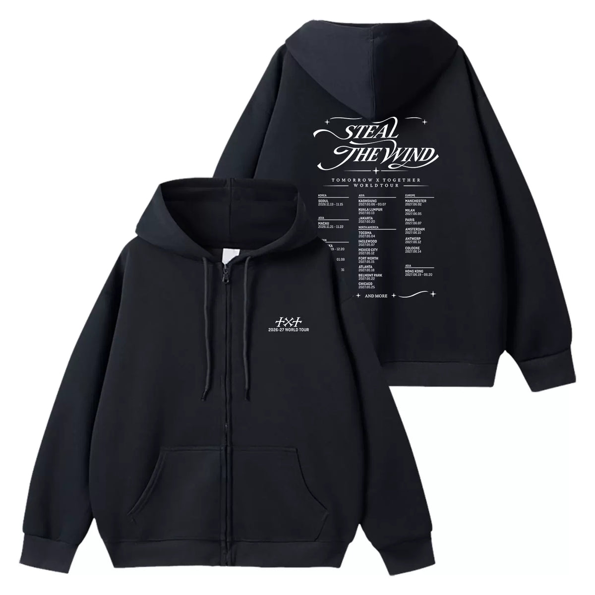 TXT StealTheWind World Tour Zip- Up Hoodie