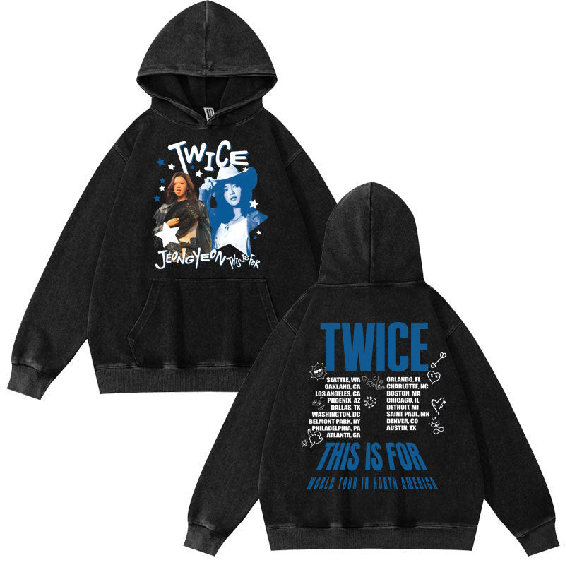 THIS IS FOR WORLD TOUR Graphic Washed Hoodie