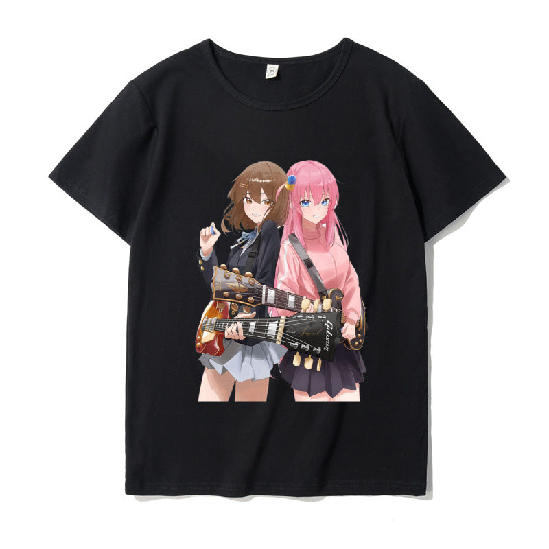 Anime Bocchi Printed Short Sleeve T-shirt