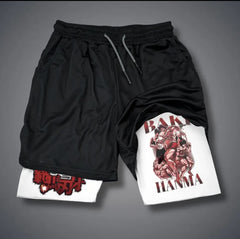 Men's Baki Hanma Printed Fitness Shorts