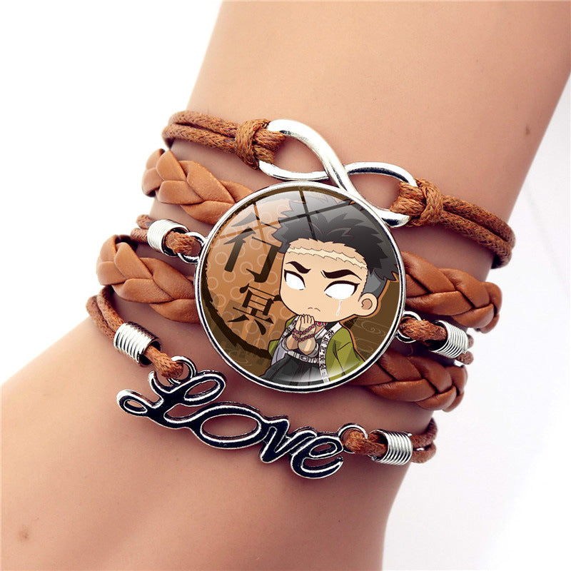 Casual Anime Brown Braided Rope Bracelet