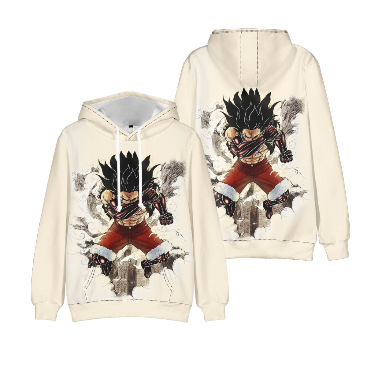 Trendy Anime 3d Print Loose Hoodie