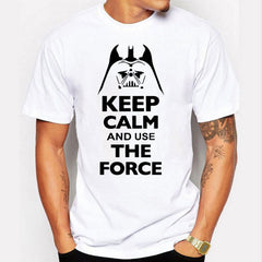 Creative Use The Force Letter Print Crew Neck T-shirt