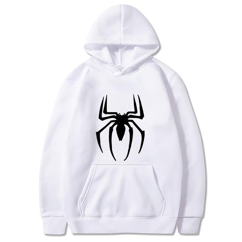 Trendy Spider Print Casual Loose Hoodie