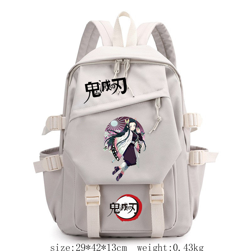 Retro Anime Printed School Backpack