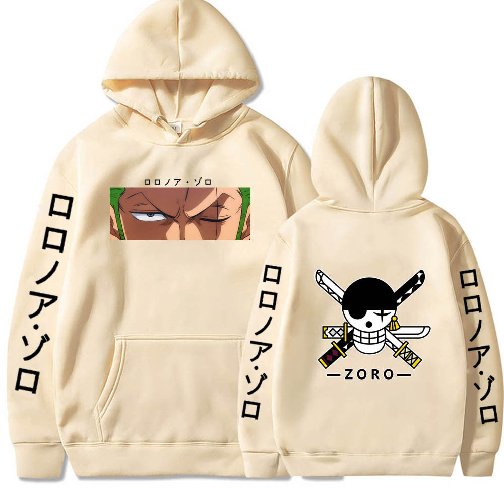 Unisex Trendy Zoro Printed Pullover Hoodie