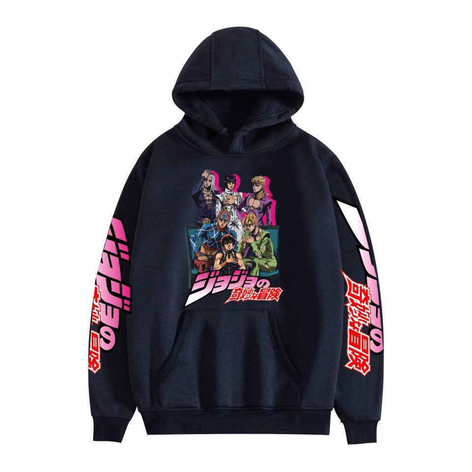 Unisex JOJO Anime Printed Pullover Hoodie