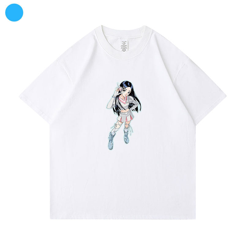 NJZ Cartoon Printed Short-sleeved Tee