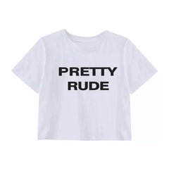 IveSecret Crew Neck Short Sleeve Crop T-Shirt