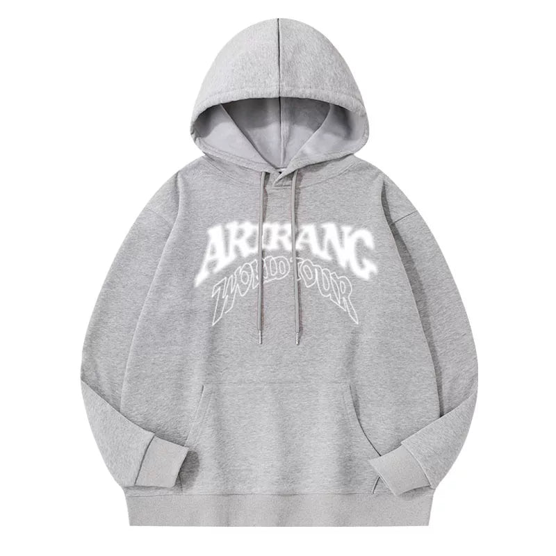 JK V ARIRANG Printed Loose Hoodie