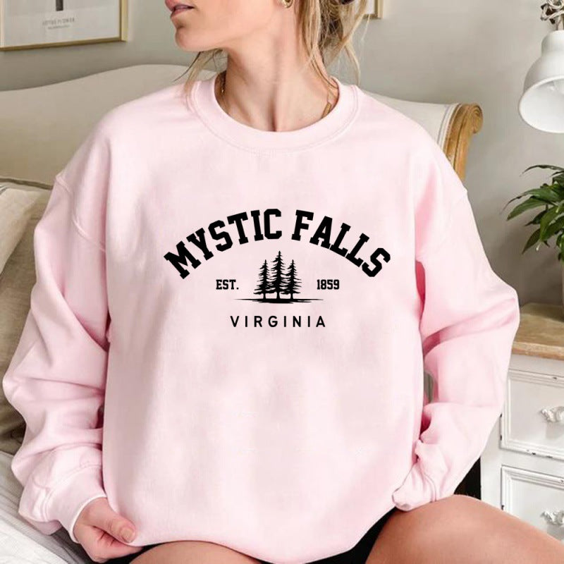 Casual Mystic Falls Virginia Crew Neck Sweatshirt