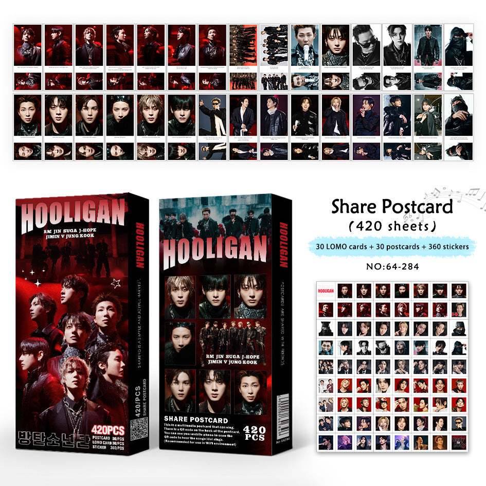 BANGTAN Hooligan Postcard Stickers