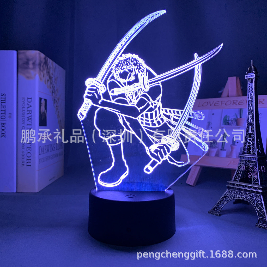 Colorful Luffy 3D Night Light