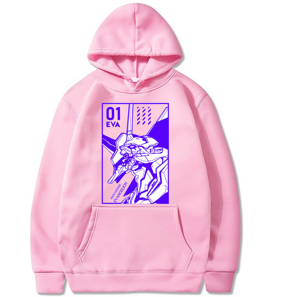 Unisex EVA Ayanami Print Loose Hoodie