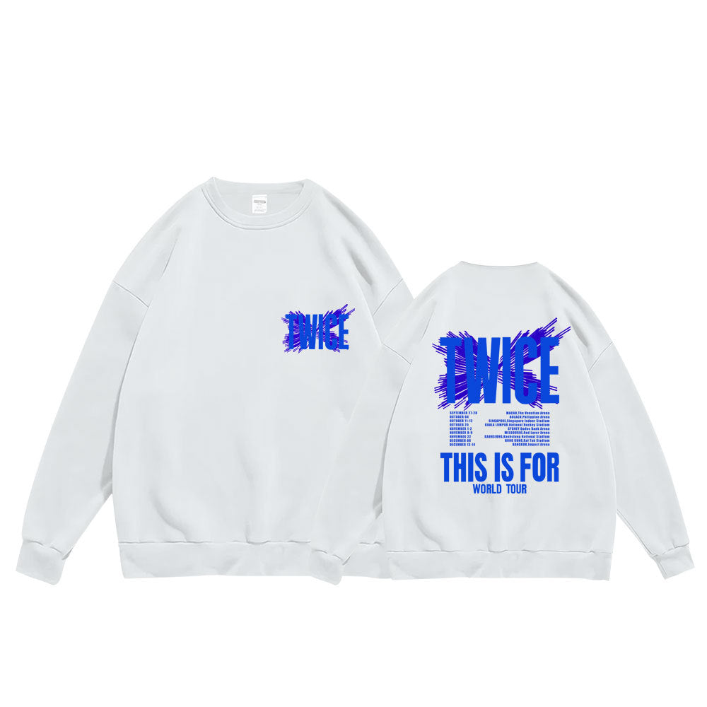 Twice THIS IS FOR Logo Fleece Crew Neck Sweatshirt