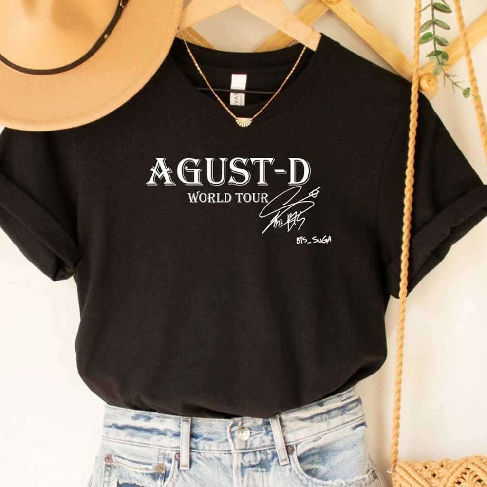 Unisex KPOP Agust D Print Loose T-Shirt