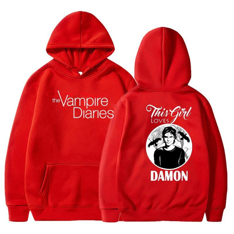 Women's TVD Graphic Printed Loose Hoodie
