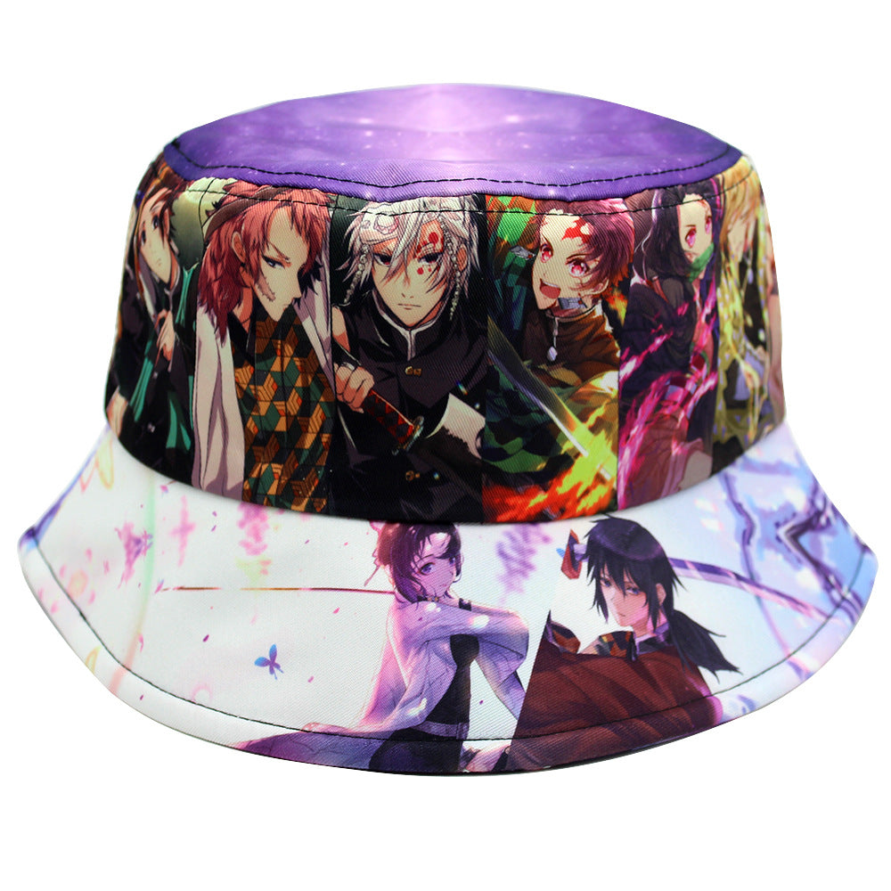 Versatile Anime Printed Bucket Hat