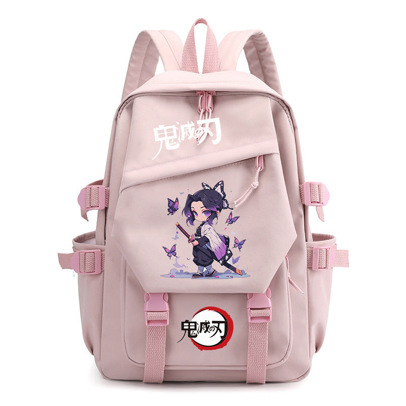 Retro Anime Printed School Backpack