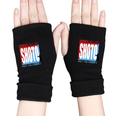 Trendy Anime Warm Half Finger Gloves