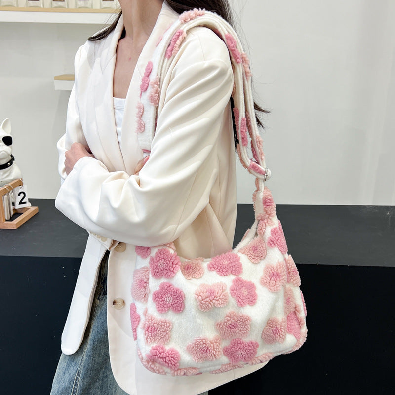 Daisy Plush Shoulder Bag