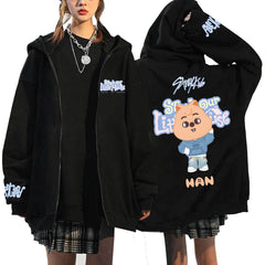 SKZ STAY in Our Little House Print Zip Up Hoodie