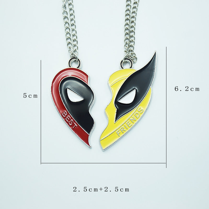 Deadpool and Wolverine Couple Necklace Accessories