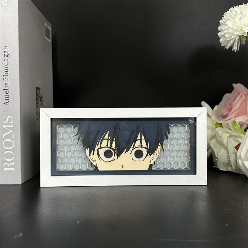 Anime Paper Carving Photo Frame Lamp