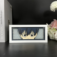 Anime Paper Carving Photo Frame Lamp