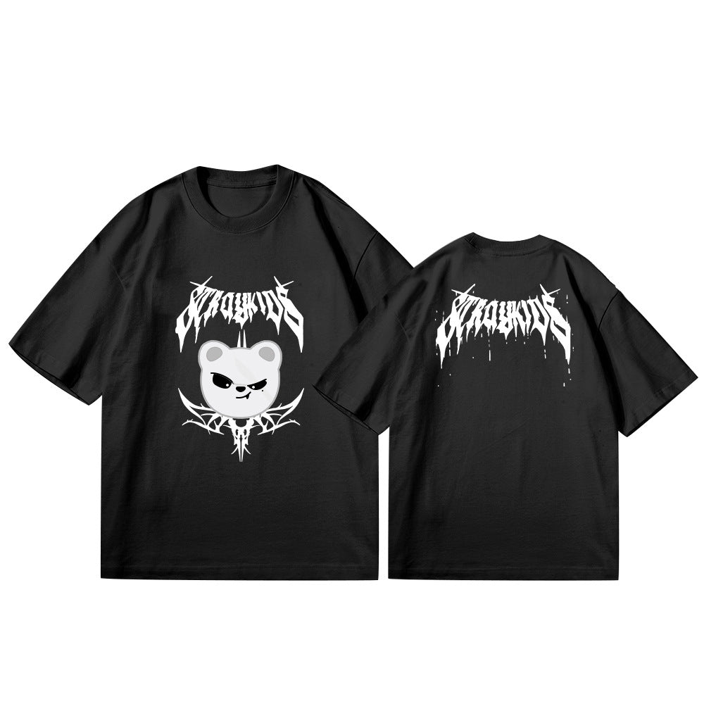 Trendy Kpop Cartoon Printed T-shirt