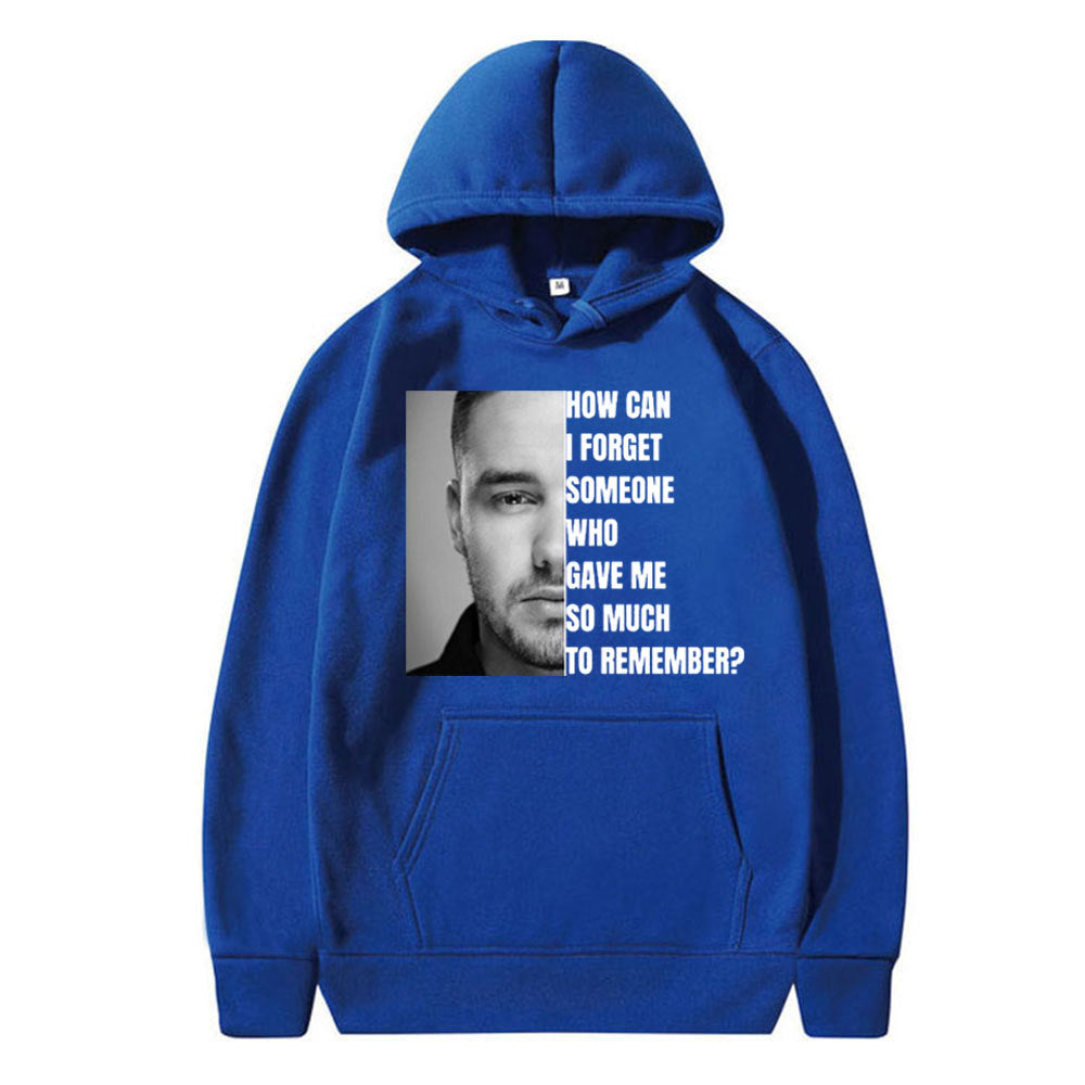 Casual Liam Tribute Letter Print Hoodie