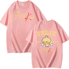 KPOP Logo Print Summer Short-sleeved T-shirt