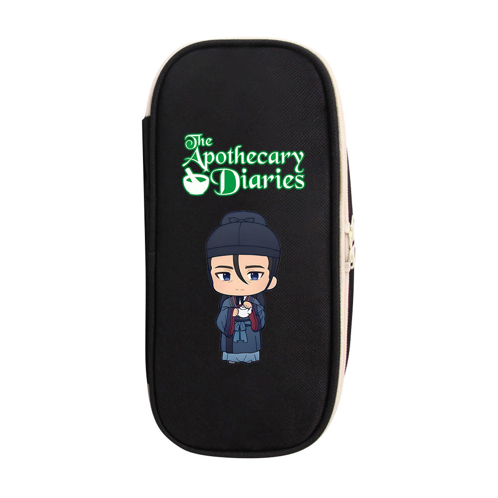 Red and Black Anime Zipper Pencil Case