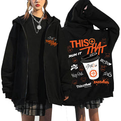 SKZ This & That Tracklist Print Zip Up Hoodie