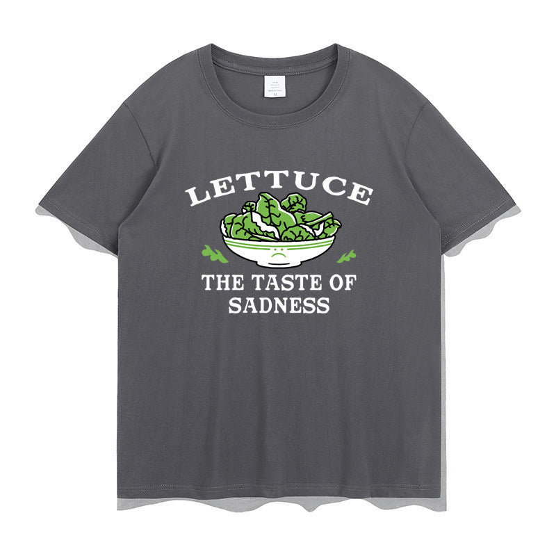 Unisex Tom Spider Lettuce Letter Print Short-sleeved T-shirt