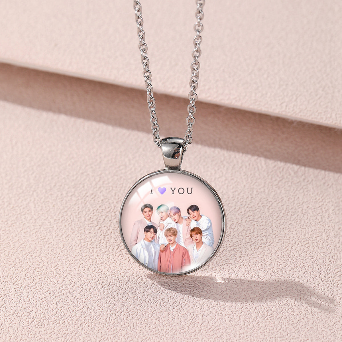 Trendy BTS Round Necklace